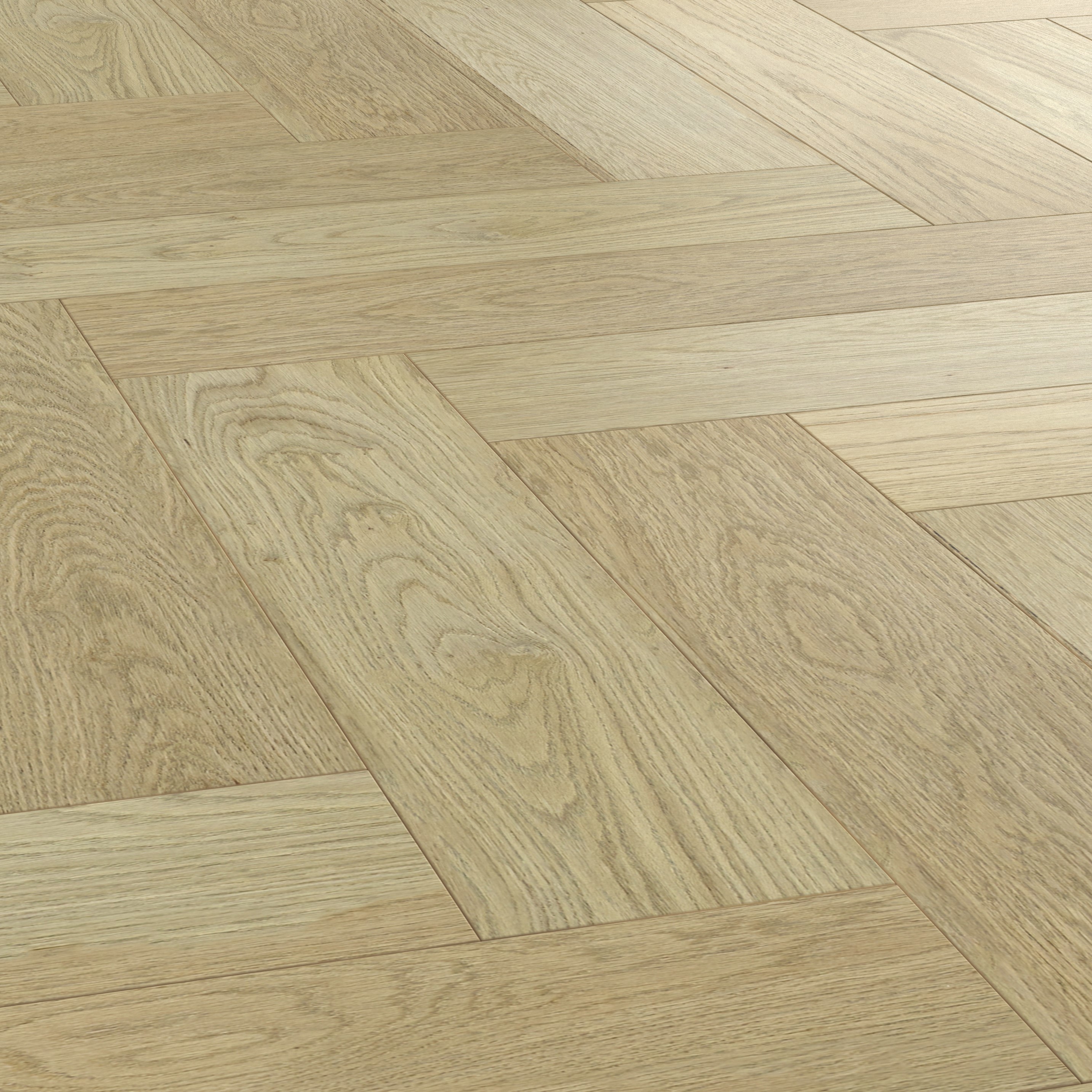 Изображение товара Паркетная доска Alloro Елка Английская дуб бледно-бежевый лак 13 мм 0.98 м²