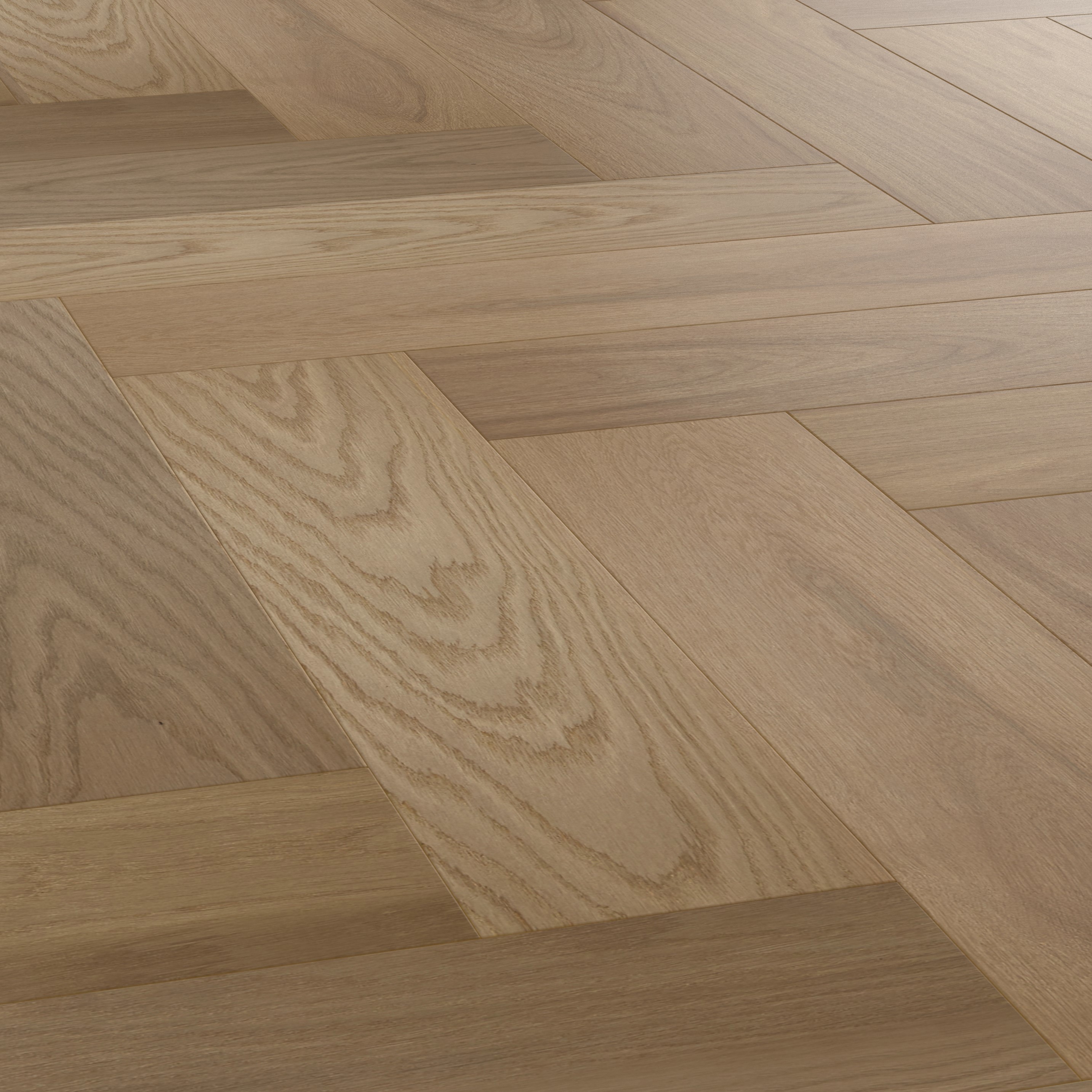Изображение товара Паркетная доска Alloro Елка Английская Дуб Натур Пралине лак толщина 13 мм с фаской 0.98 м², цена за упаковку