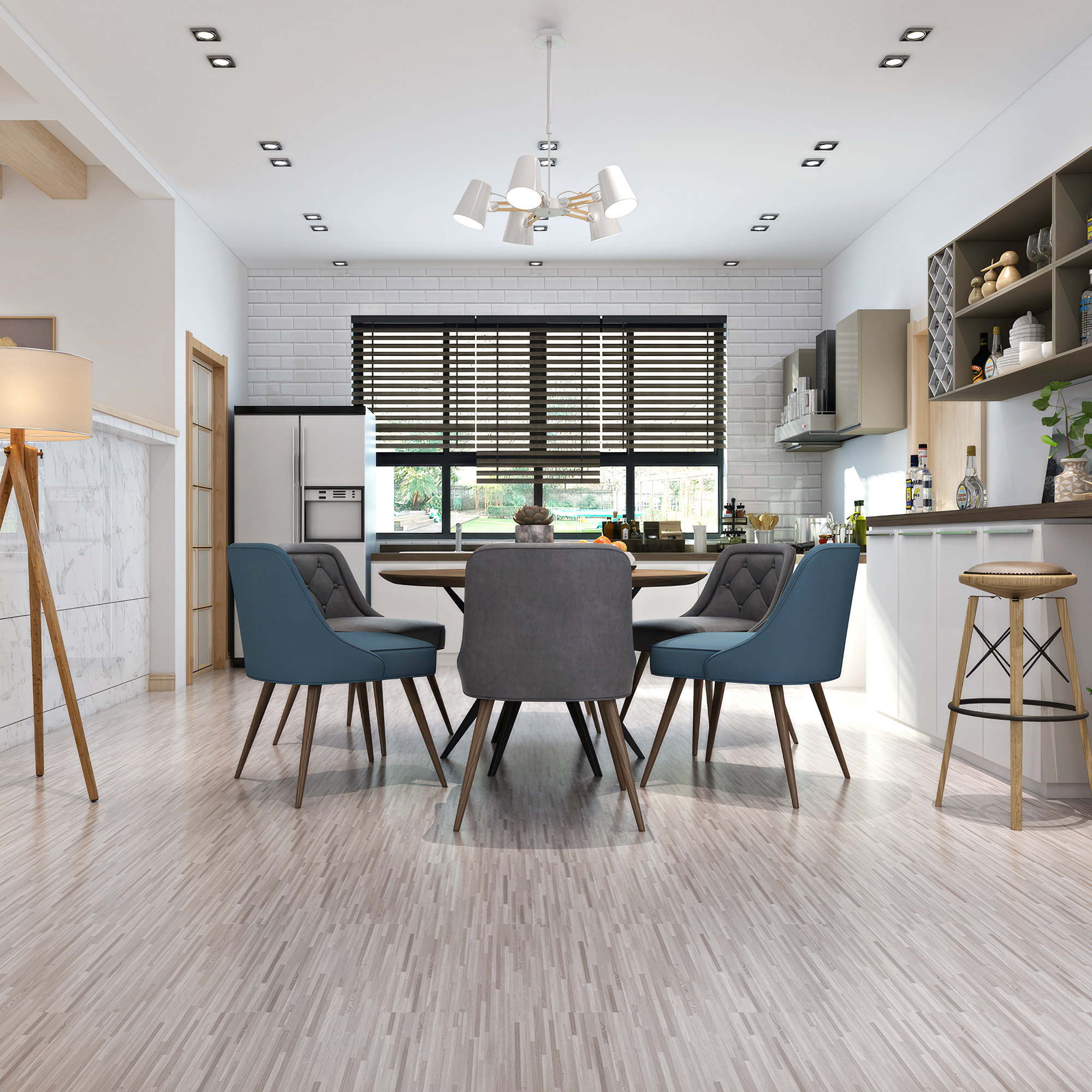 Изображение товара Самоклеящаяся ПВХ плитка 91.4х15.2 см для пола влагостойкая