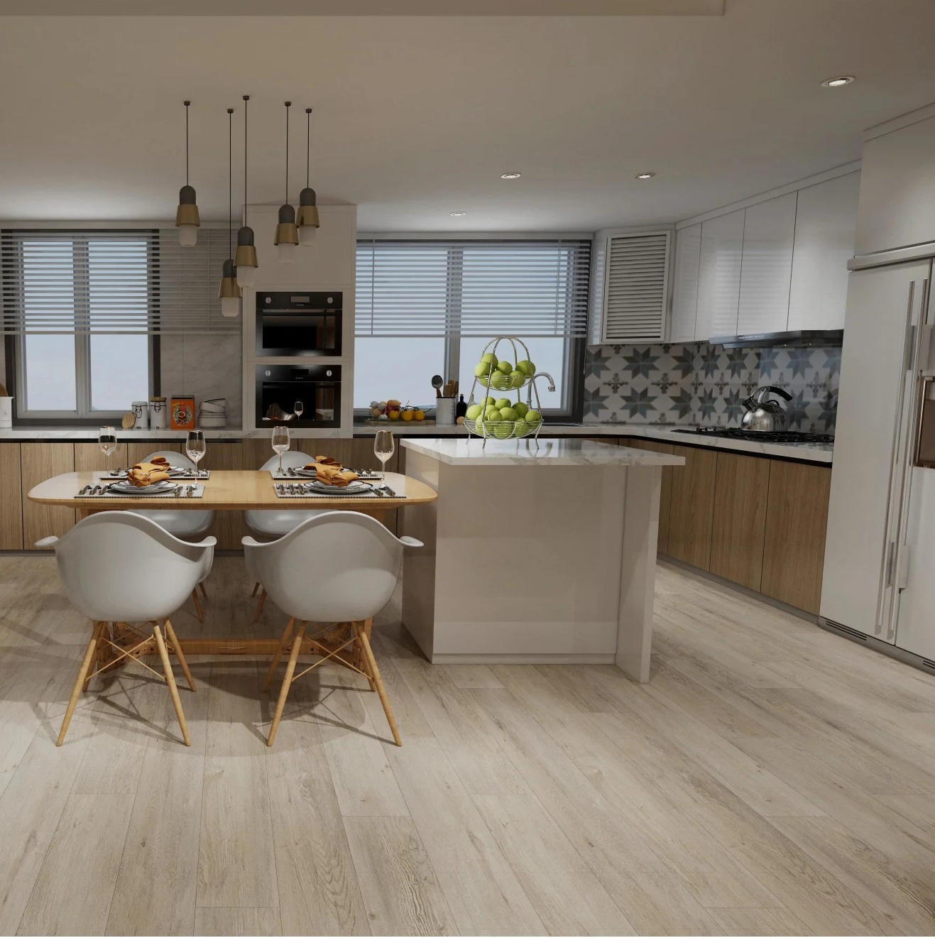 Изображение товара SPC плитка с подложкой Floorwood Genesis Дуб Тейнир 43 класс влагостойкая 5 мм