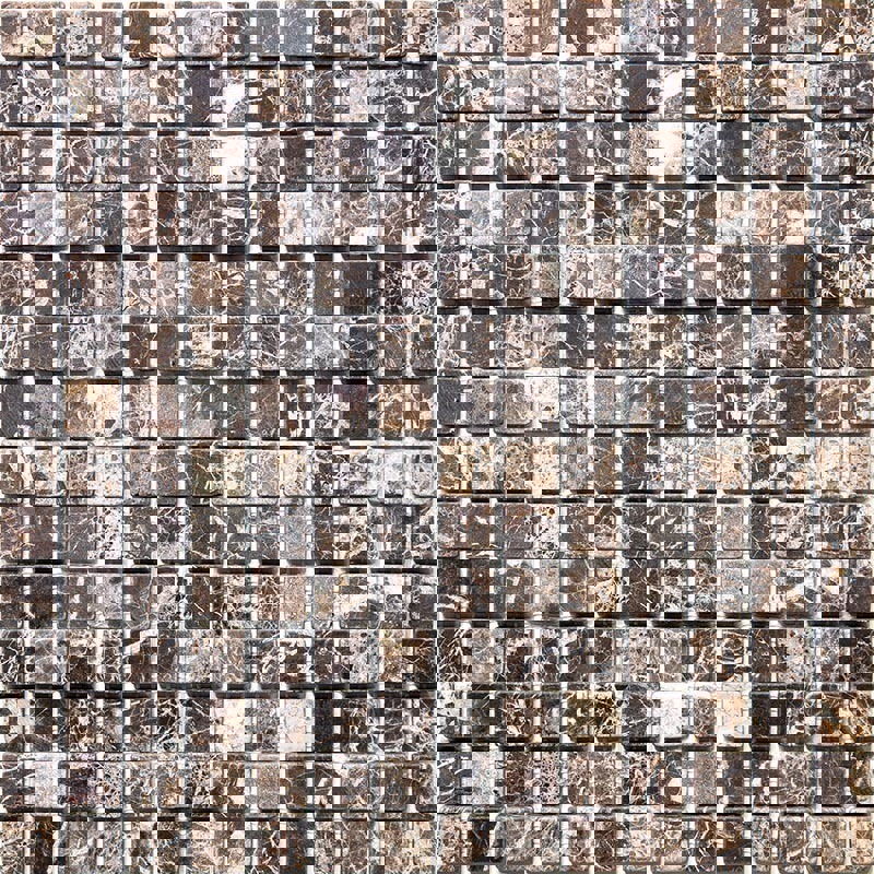 Изображение товара Мозаика из мрамора Natural Adriatica 7M022-20T Emperador Dark 30.5х30.5 см для интерьера