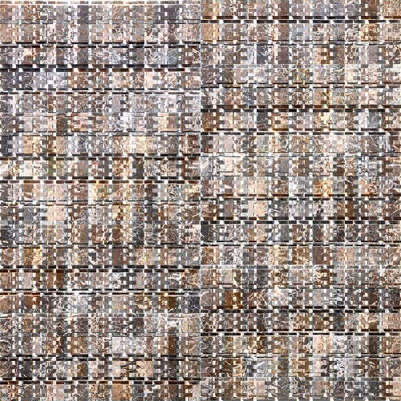 Изображение товара Мозаика из натурального мрамора NATURAL Adriatica 7M022-15T Emperador Dark 30.5x30.5 см