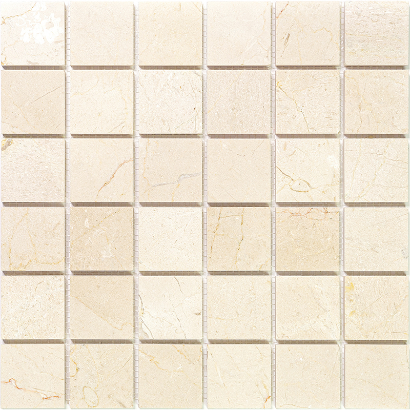 Изображение товара Мозаика из натурального мрамора 30.5x30.5 см Crema-Marfil NATURAL для интерьера