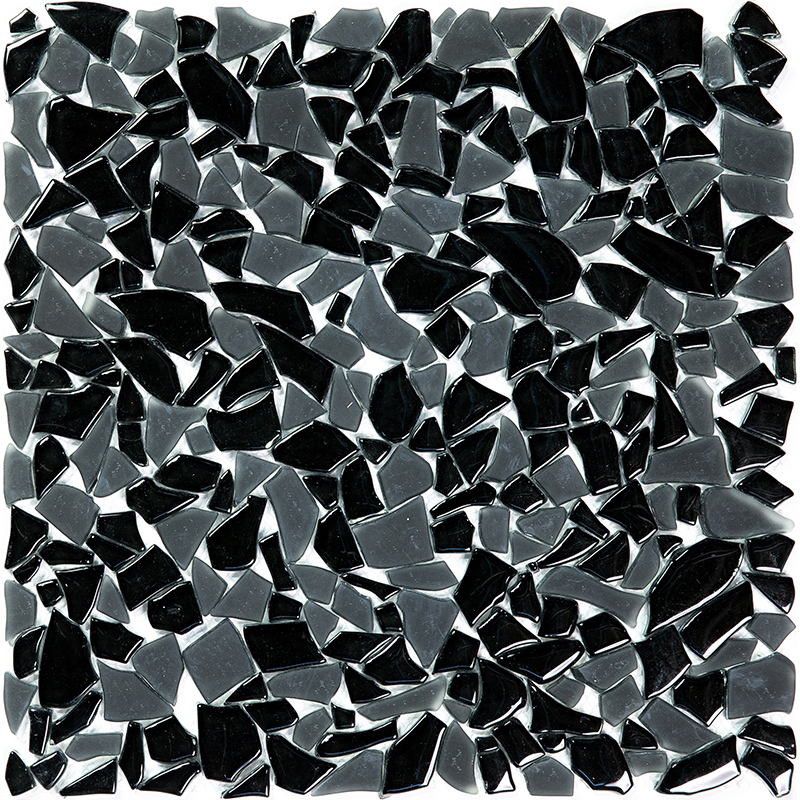 Изображение товара Мозаика стеклянная Natural Gem GEM-01 30x30 см черная глянцевая для кухни ванной
