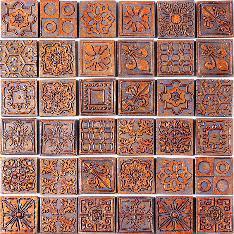 Изображение товара Мозаика Skalini Decos D-RBZ3- 36-чипов-на-сетке с мрамором 30.5x30.5 см