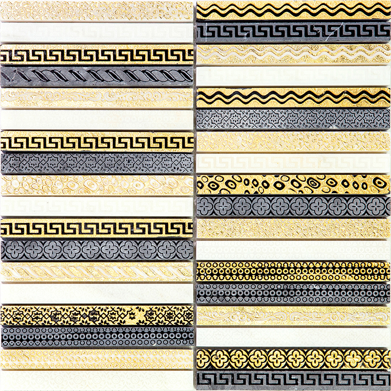 Изображение товара Мозаика Skalini Golden line GLN-1 мрамор 30x30 см