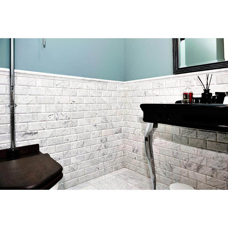 Изображение товара Мозаика Natural Brik BRI-088 Carrara 15x7.5 см из натурального мрамора