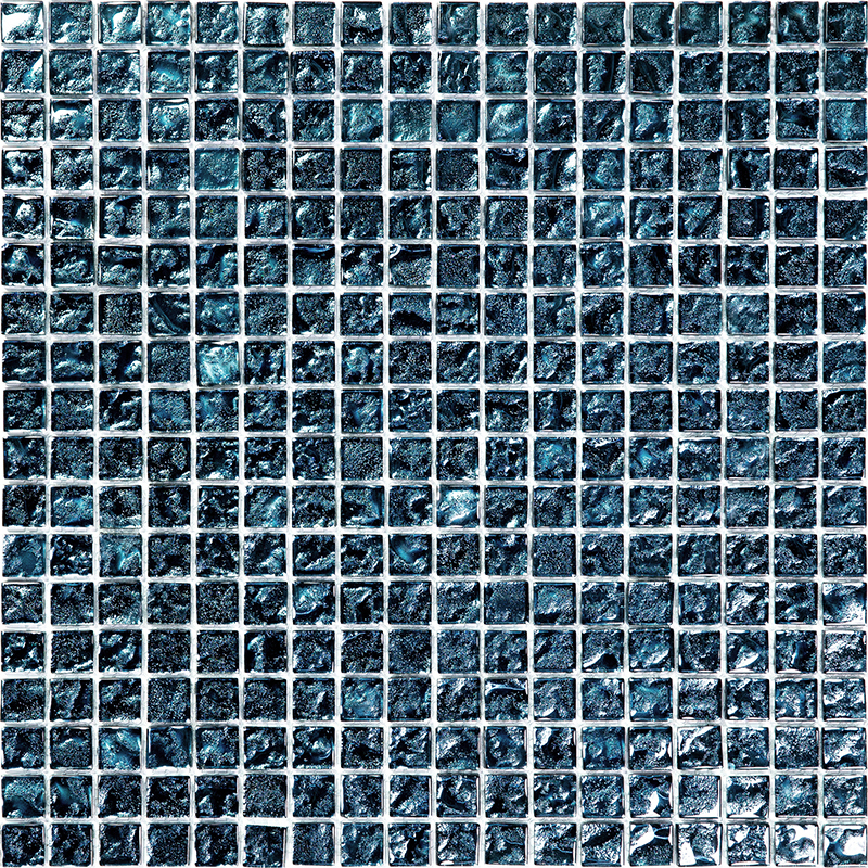 Изображение товара Мозаика стеклянная Natural Crystal BSA-14-15 14.5x14.5 см синяя для интерьера