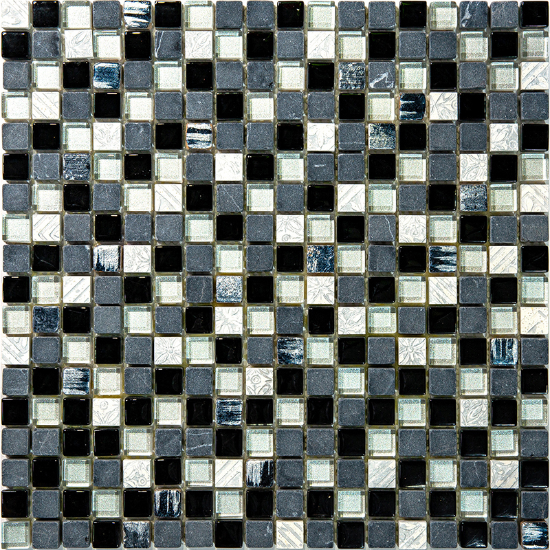 Изображение товара Мозаика Natural Inka BDA-1503 комбинация стекла мрамора и металла 29.8x29.8 см