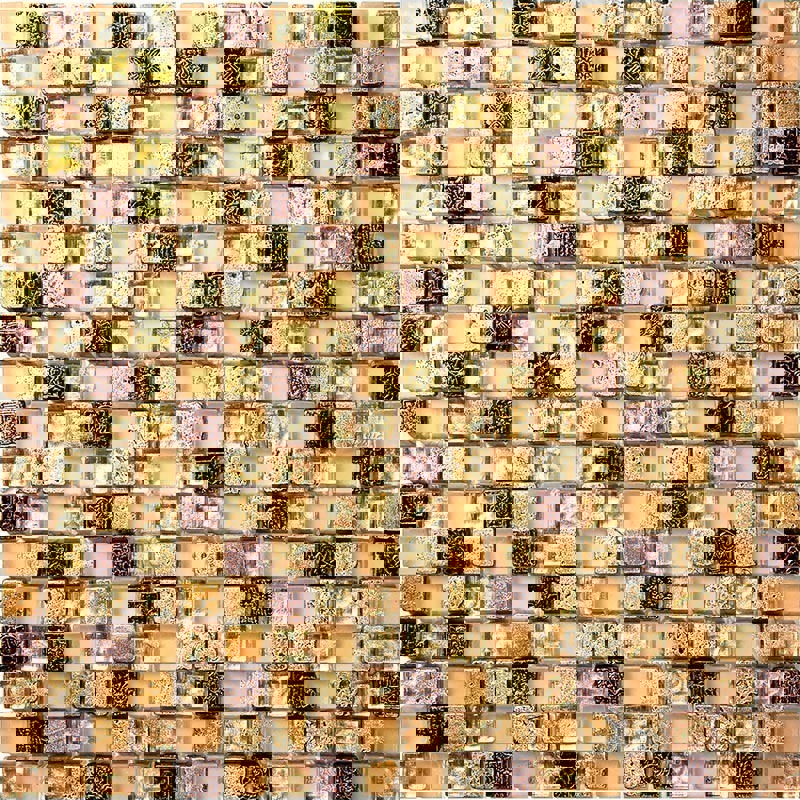 Изображение товара Мозаика Natural Inka BDA-1521 29.8x29.8 см квадратная глянцевая в оранжево-медных тонах