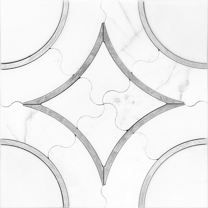 Изображение товара Мозаика Skalini Alcamo ACM-W-1_2 мрамор 30.5x30.5 см для кухни и ванной