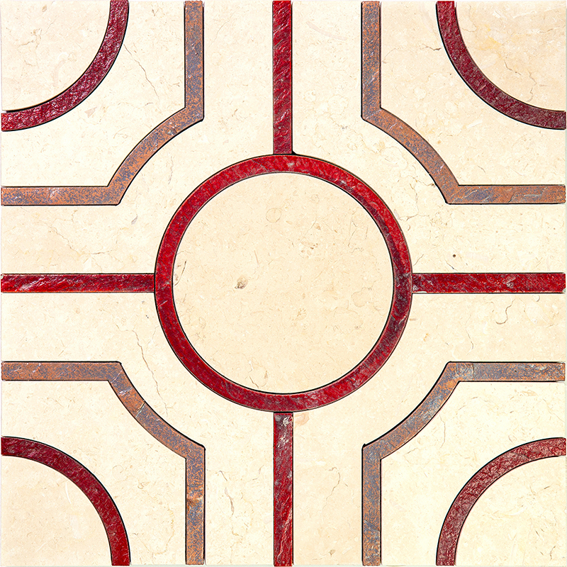 Изображение товара Мозаика Skalini Alcamo ACM- Y -2_3 мрамор 30.5x30.5 см