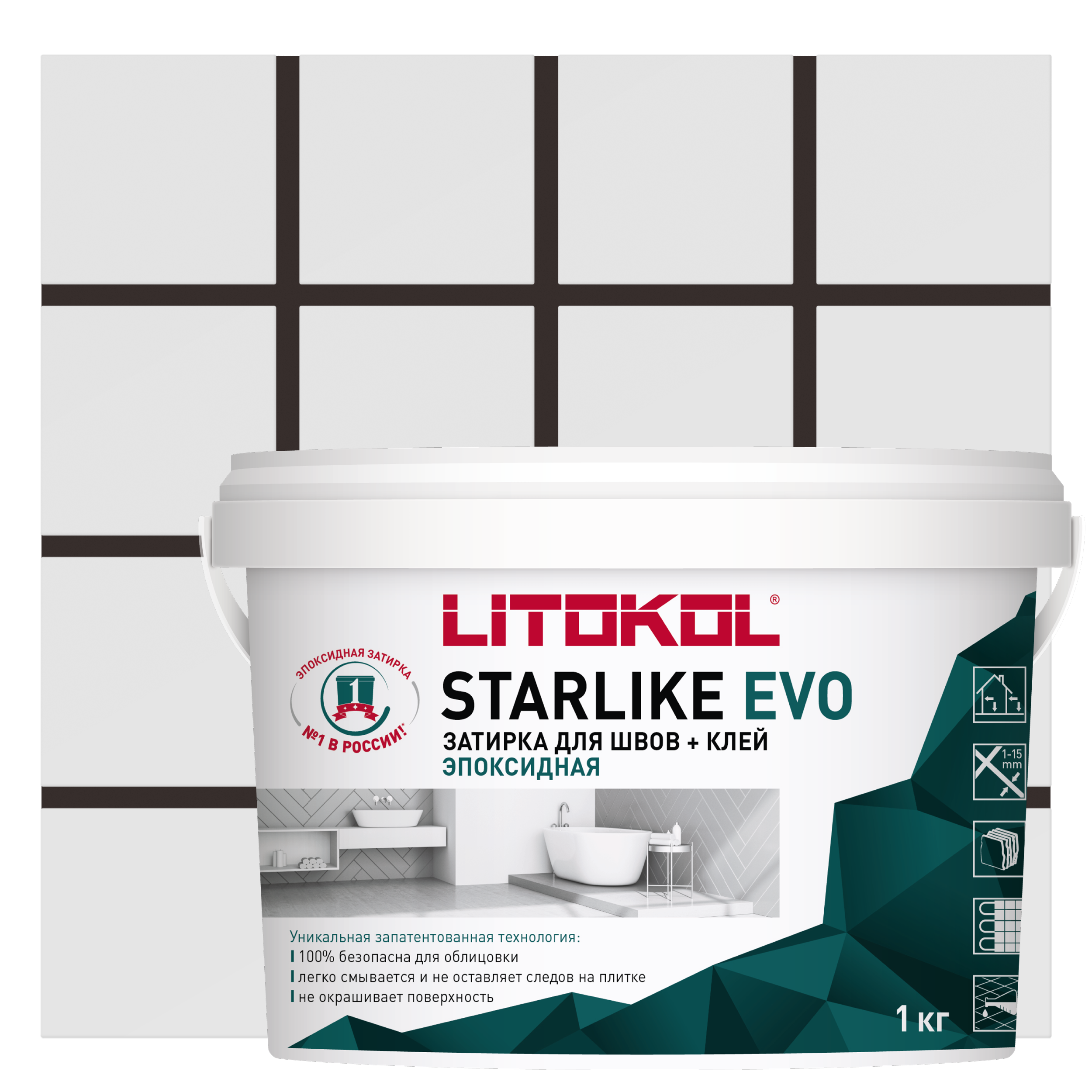 Изображение товара Эпоксидная затирка Litokol Starlike Evo S.235 кофейного цвета, 1 кг