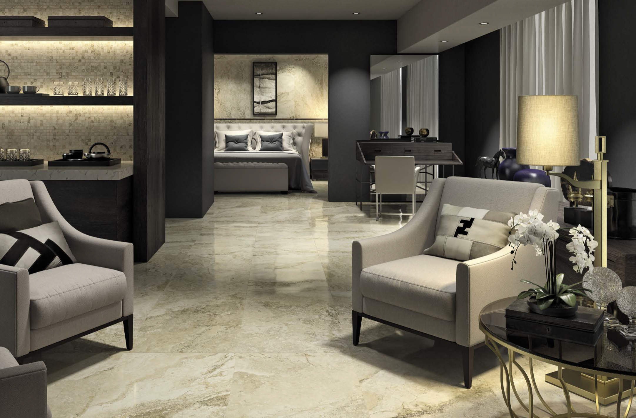 Изображение товара Керамогранит LAPARET OROBIANCO 12A 60x120 бежевый матовый итальянский травертин