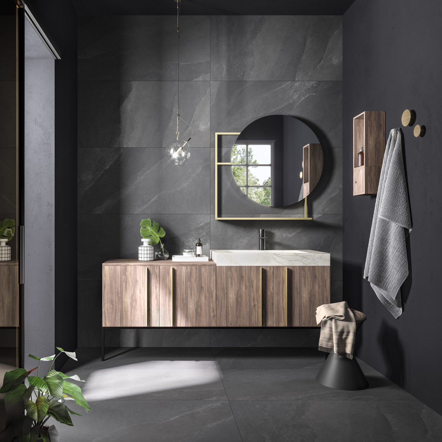 Изображение товара Керамогранит LDECOR ASHM 12N RM 60x120 черный для пола и стен