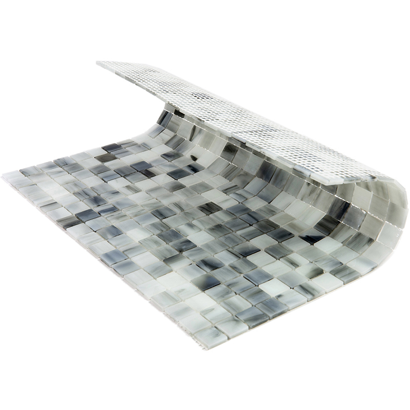 Изображение товара Стеклянная мозаика Alma SM24 29.8x29.8 серого цвета