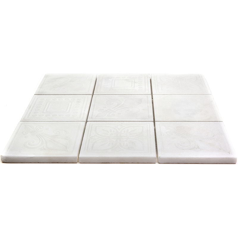 Изображение товара Мозаика Skalini TRG-11 30x30 белая глянцевая премиум мраморная для интерьеров