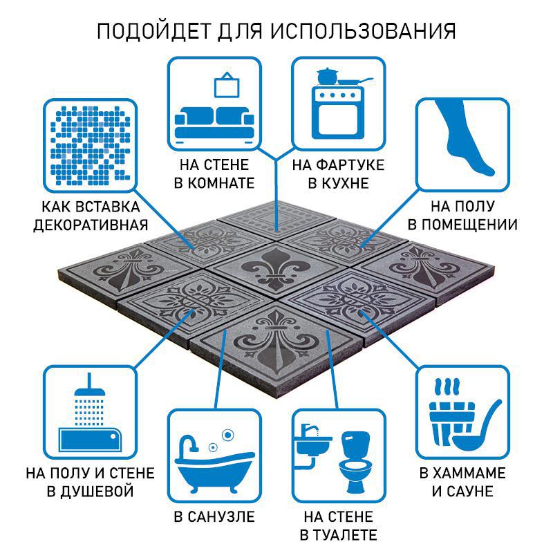 Изображение товара Мозаика Skalini TRG-10 30x30, цвет разноцветный