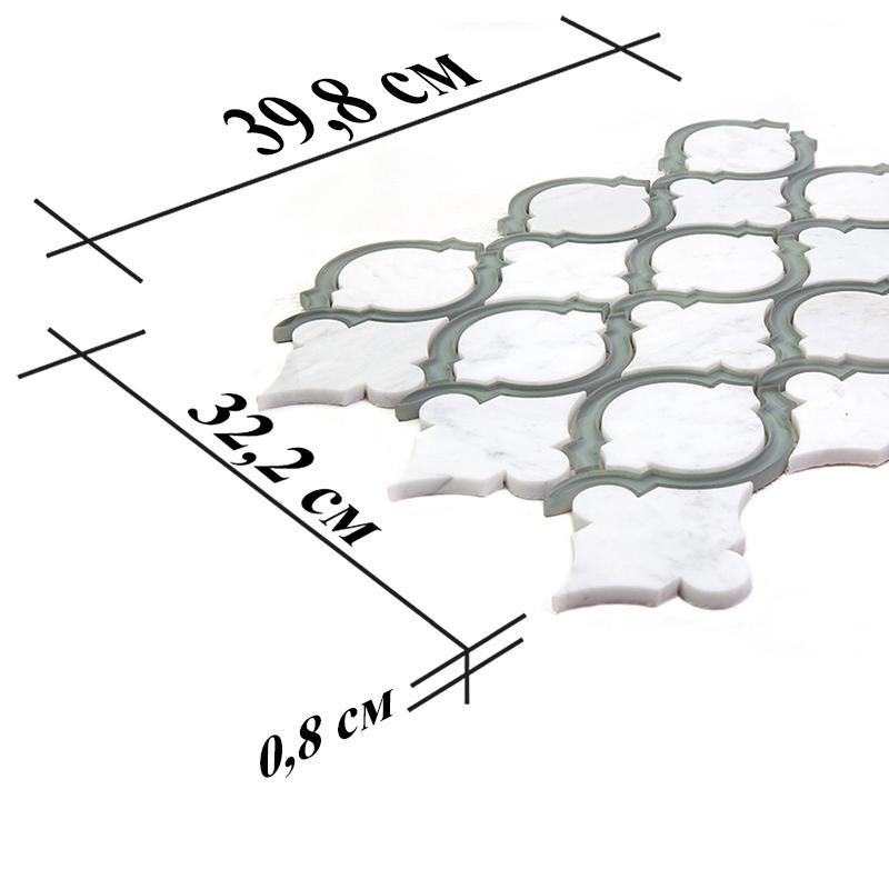 Изображение товара Мозаика Skalini TRL-2 32.2x39.8 белая для кухни ванны с натуральными материалами
