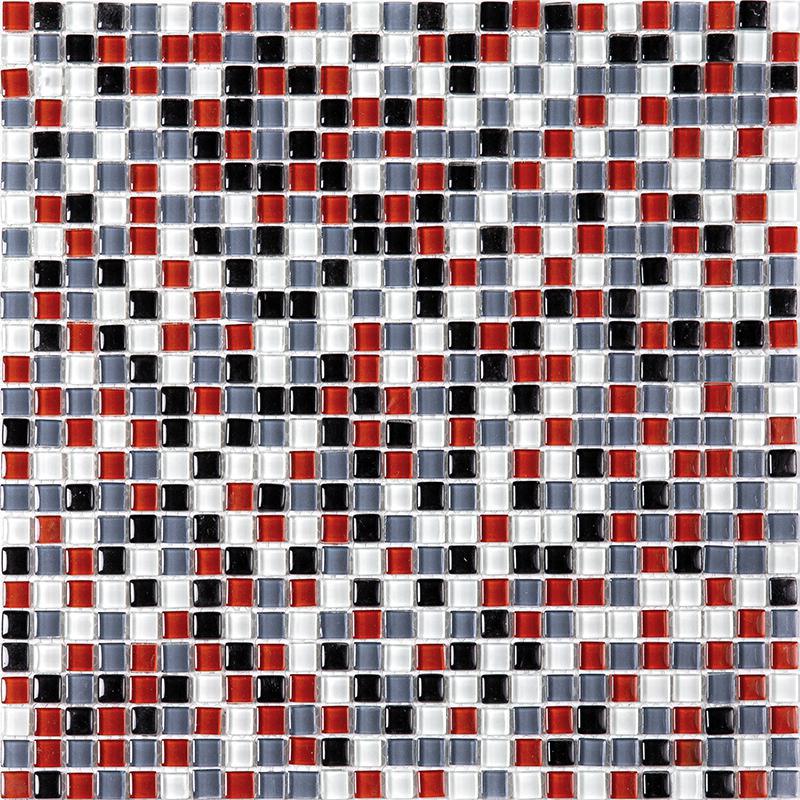 Изображение товара Мозаика Vidromar VHL-07-New-York 30x30 разноцветная стеклянная глянцевая