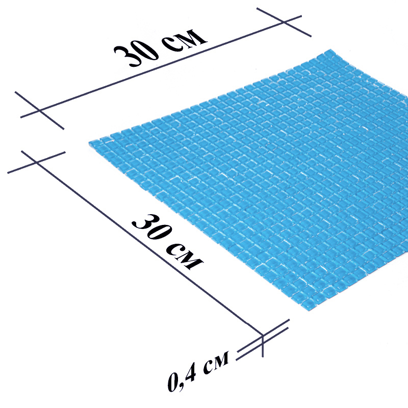 Изображение товара Мозаика Vidromar VPC-143-Blue 30x30 стеклянная квадрат 10x10 мм