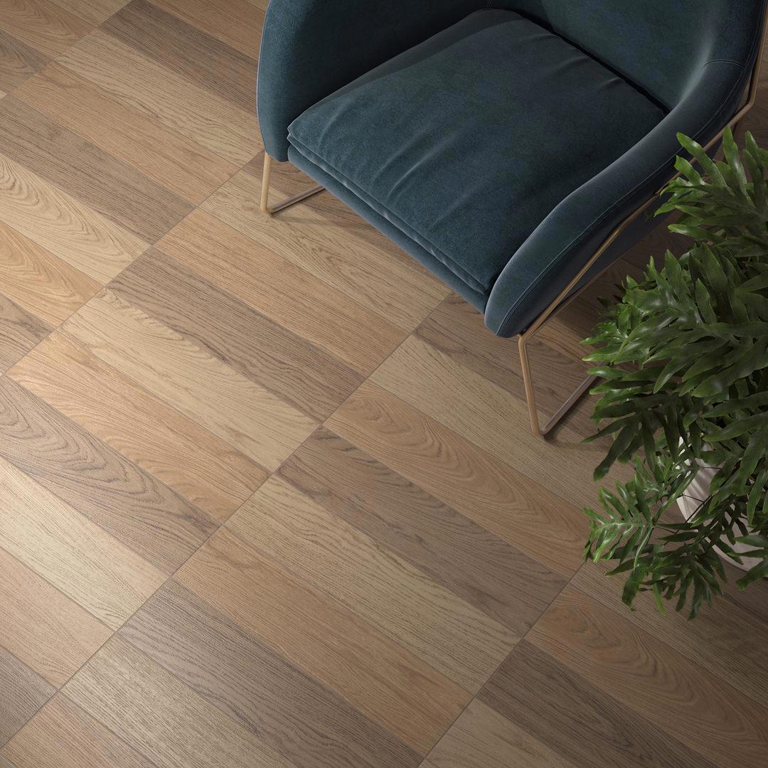 Изображение товара Керамический гранит KERAMA MARAZZI Дистинто коричневый 15x60 см