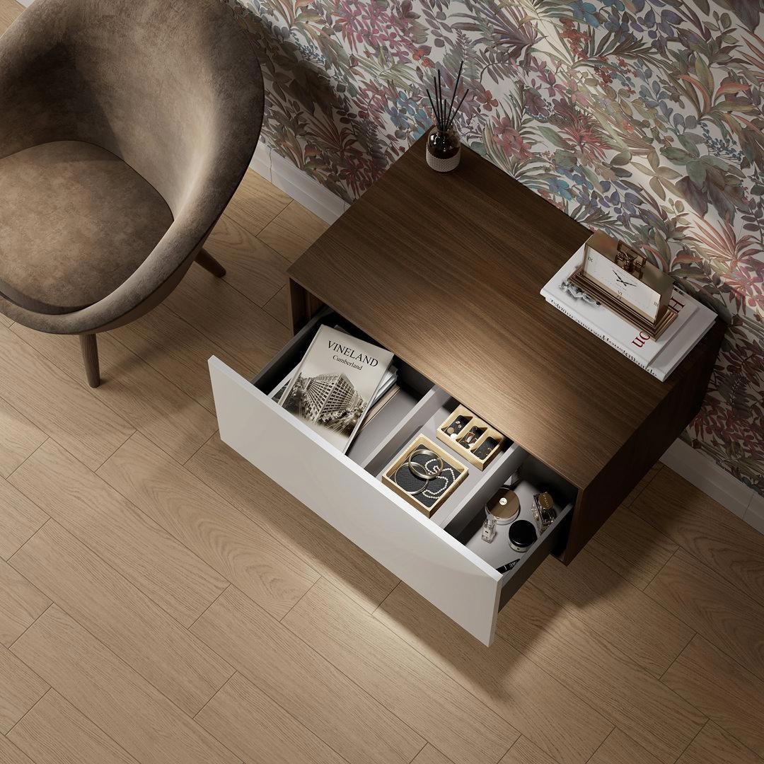 Изображение товара Керамогранит Kerama Marazzi Дистинто бежевый светлый 15x60см для внутренних и наружных работ