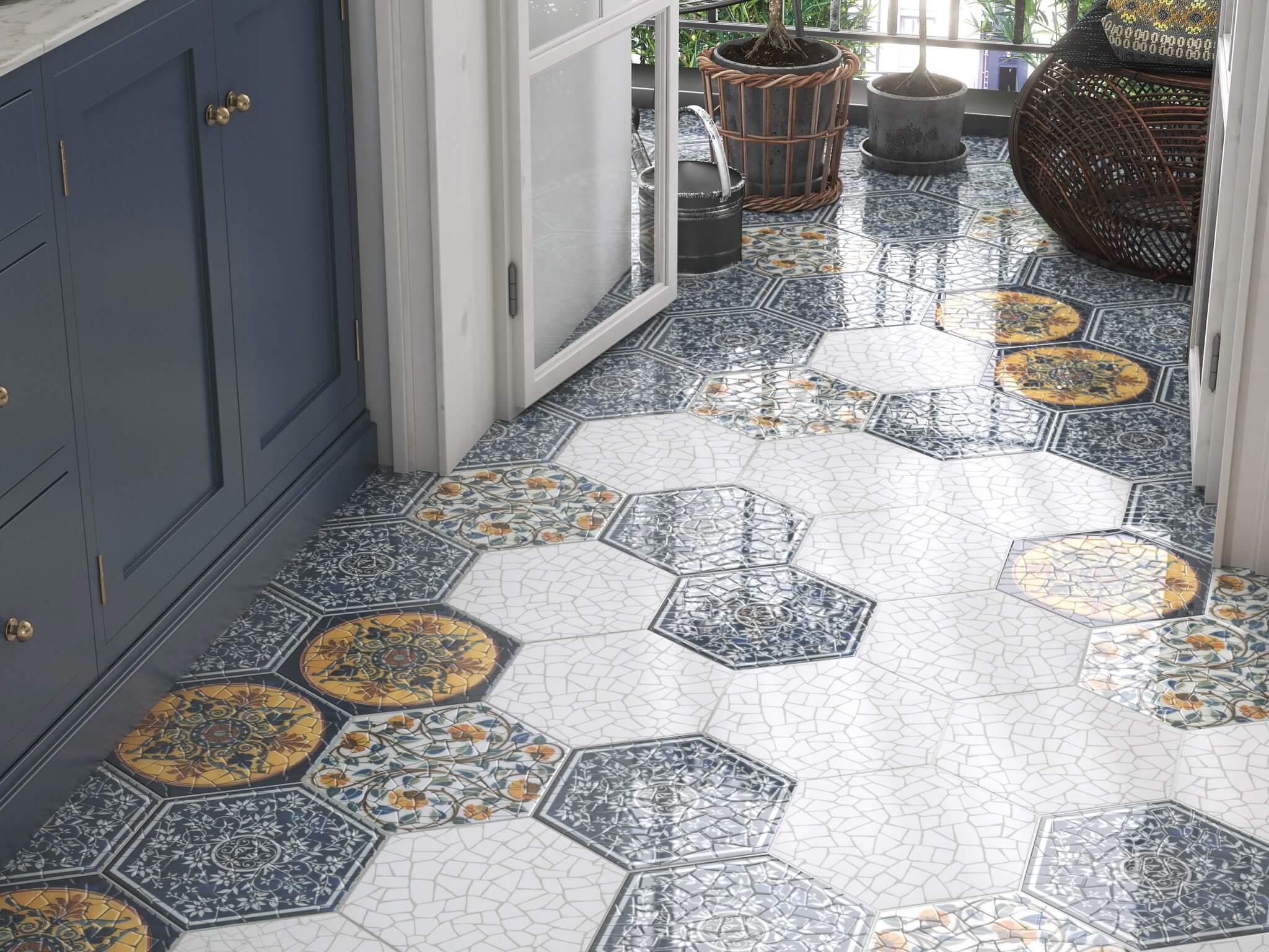 Изображение товара Керамический гранит Kerama Marazzi Парк Гуэля белый 29x33.4см
