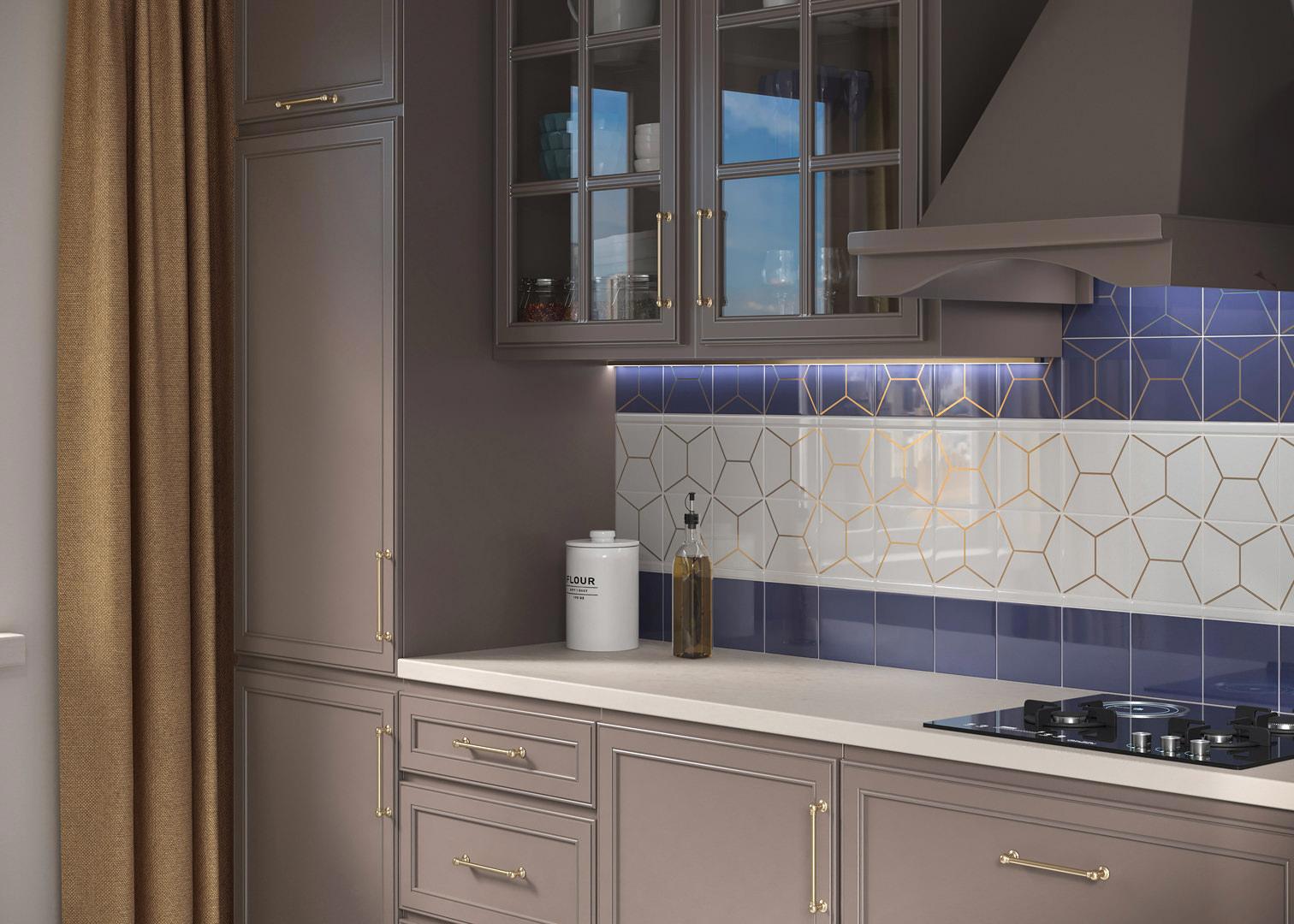 Изображение товара Керамическая плитка Kerama Marazzi Витраж 17065 15x15см цвет синий