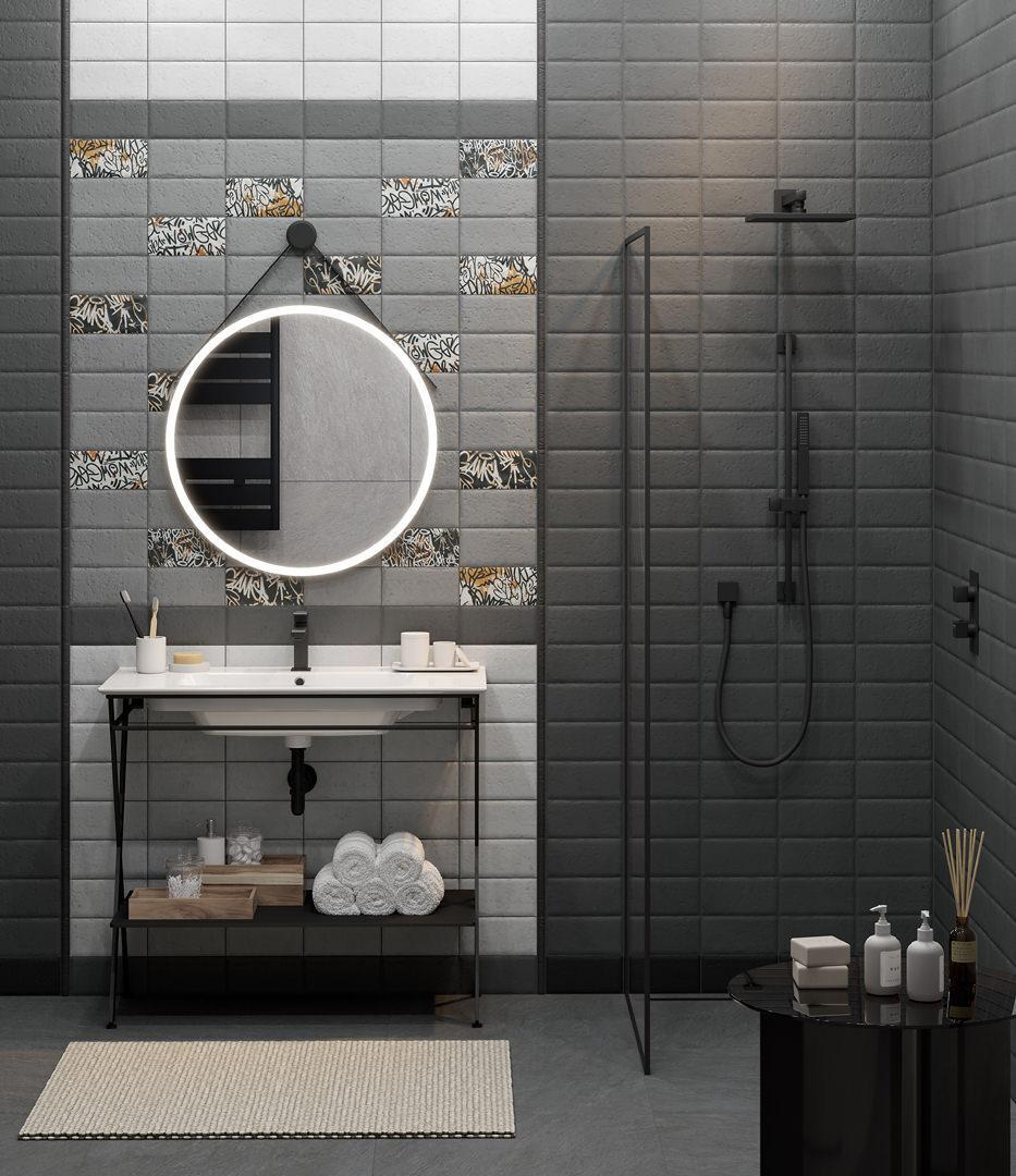Изображение товара Керамическая плитка Kerama Marazzi Граффити 19067 20x9.9 см серый для стен Изображение товара Керамическая плитка Kerama Marazzi Граффити 19067 20x9.9 см серый для стен