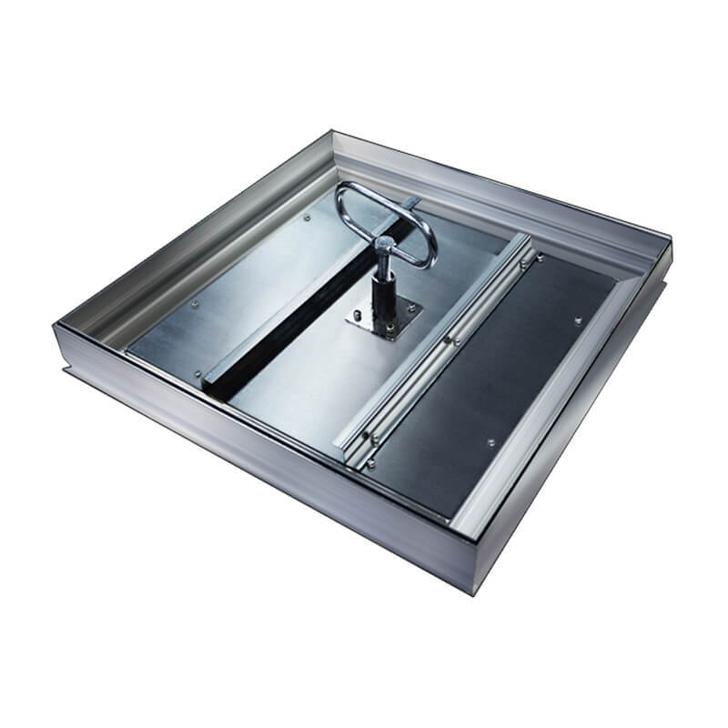 Изображение товара Напольный ревизионный люк Revizor КВ алюминий 40х40 см для пола и влажных помещений