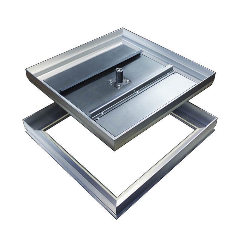 Изображение товара Напольный ревизионный люк Revizor КВ алюминий 70x70 см для пола и стяжки