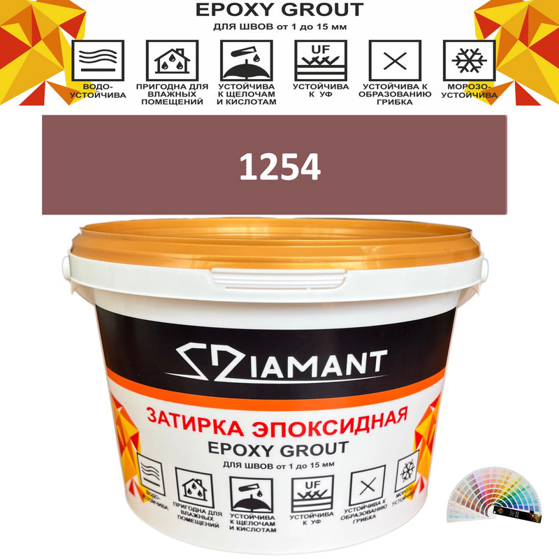 Изображение товара Затирка эпоксидная Живая Краска Diamant color DC1254 1кг цвет 1254