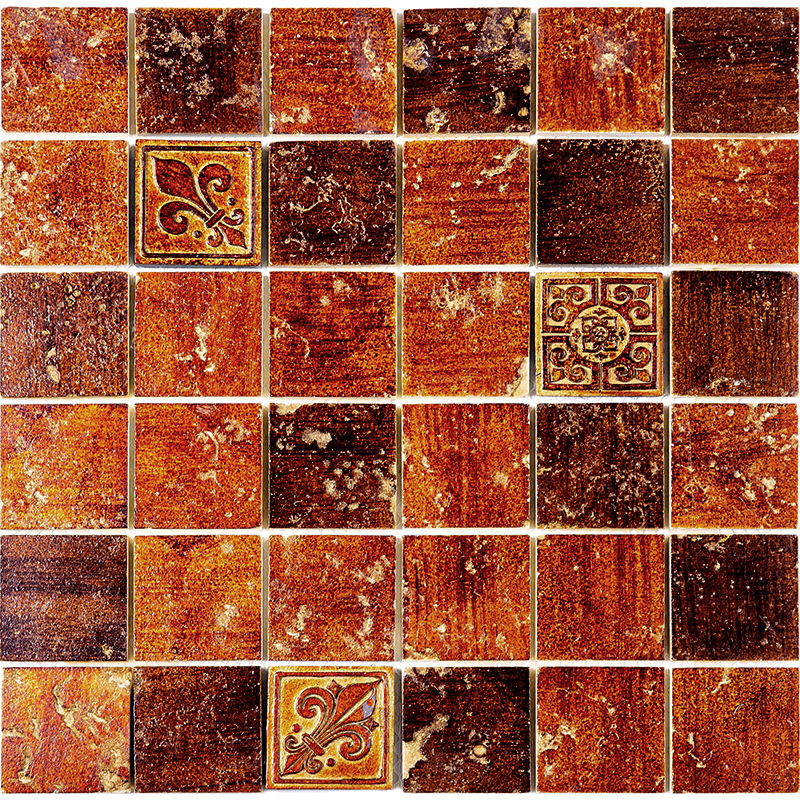 Изображение товара Декоративная мозаика Skalini Castle CTL-3B-5 мрамор коричневая 30.5x30.5см