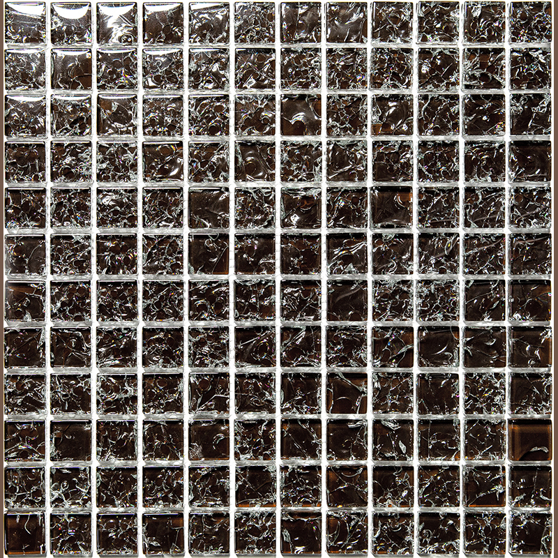 Изображение товара Декоративная мозаика стеклянная Natural Ice 298х298 коричневая для интерьера