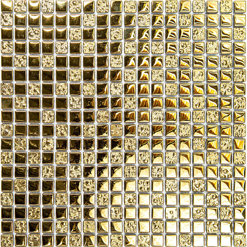 Изображение товара Декоративная стеклянная мозаика Natural Hi-tech HTC 004 298x298 желтая для интерьера и бассейна