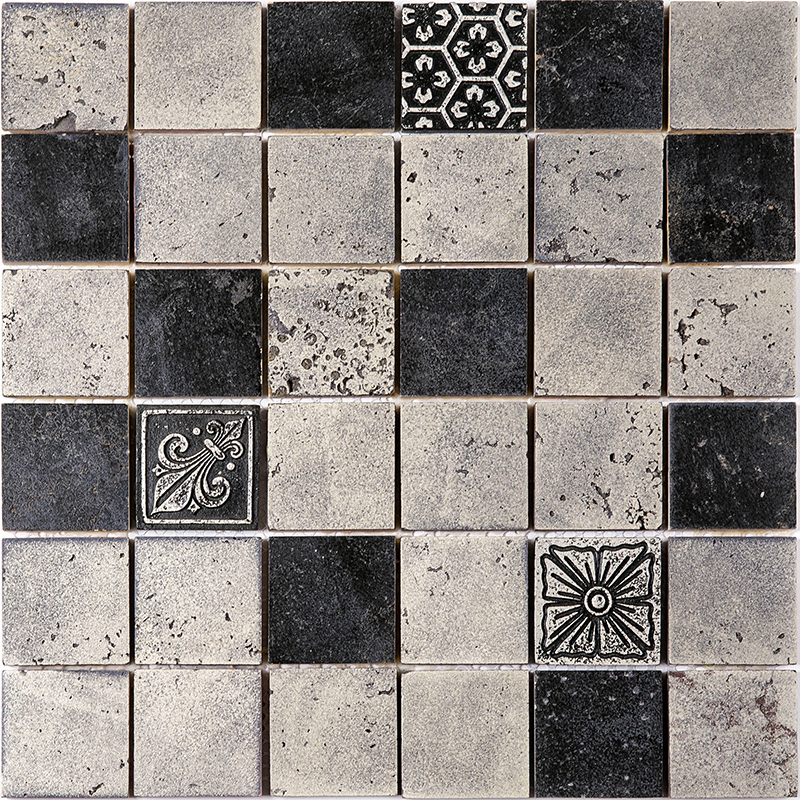 Изображение товара Декоративная мозаика Skalini Royal Dark 30.5x30.5 см итальянский мрамор