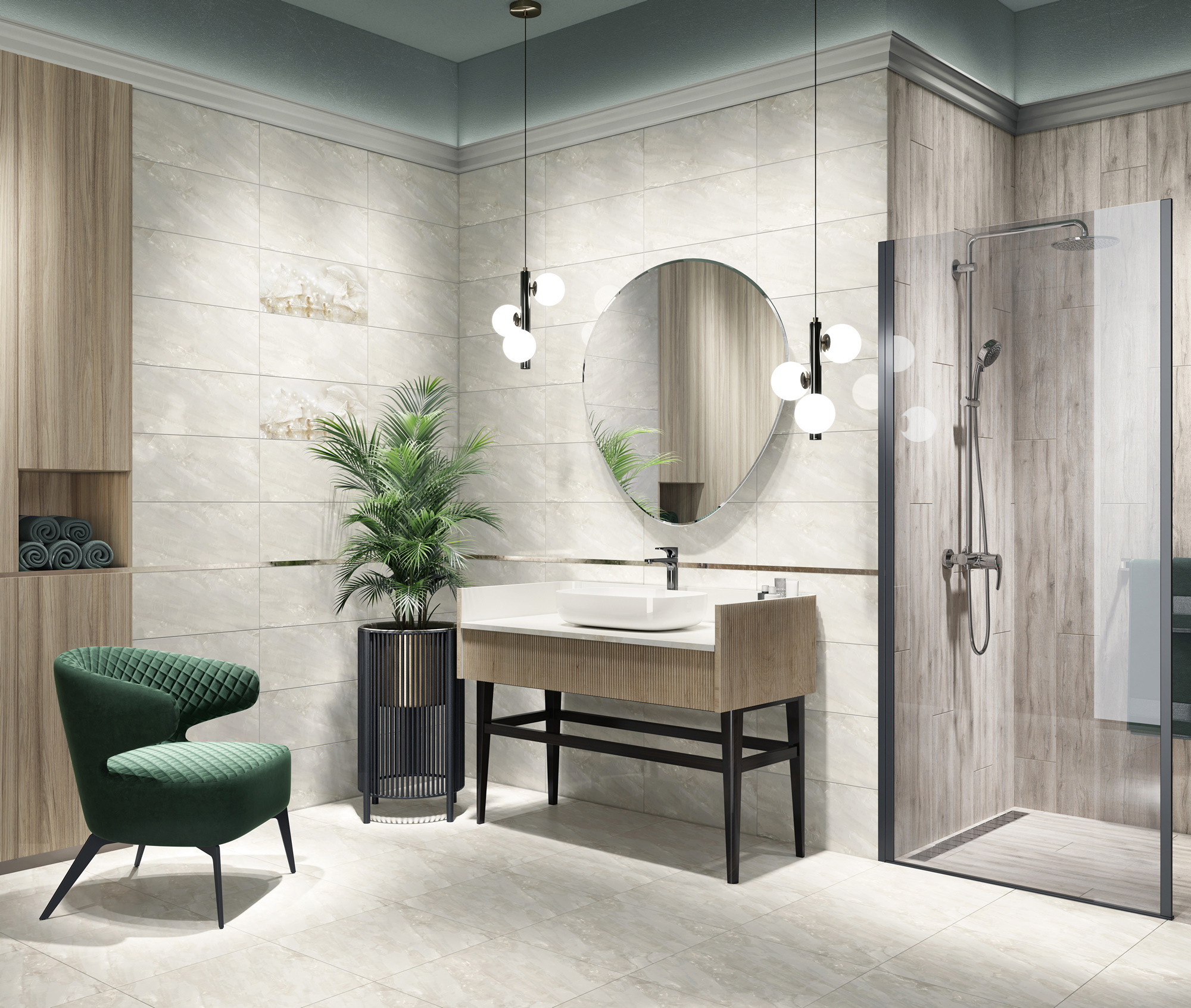 Изображение товара Плитка настенная InterCerama Raise 2350223071 50x23см цвет серый, цена за упаковку