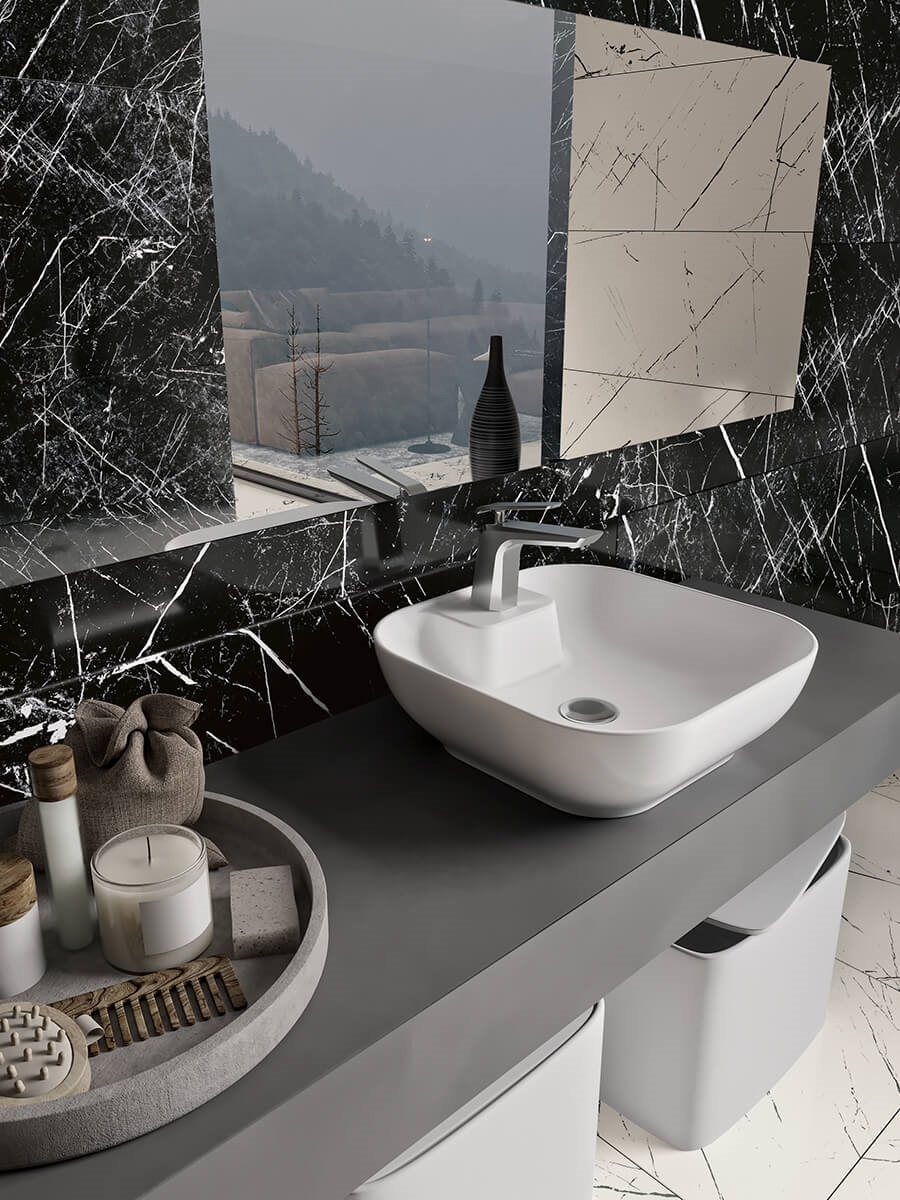 Изображение товара Керамогранит Bien Agatha White Rec Full Lap 60x120x0.9 см 1.44 м², цена за упаковку