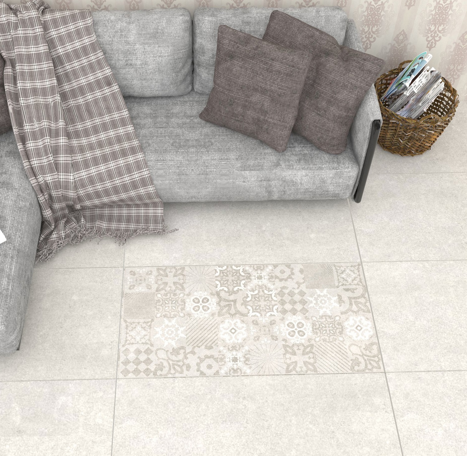 Изображение товара Керамогранит LDecor Modena 60x120 см светло-серый матовый