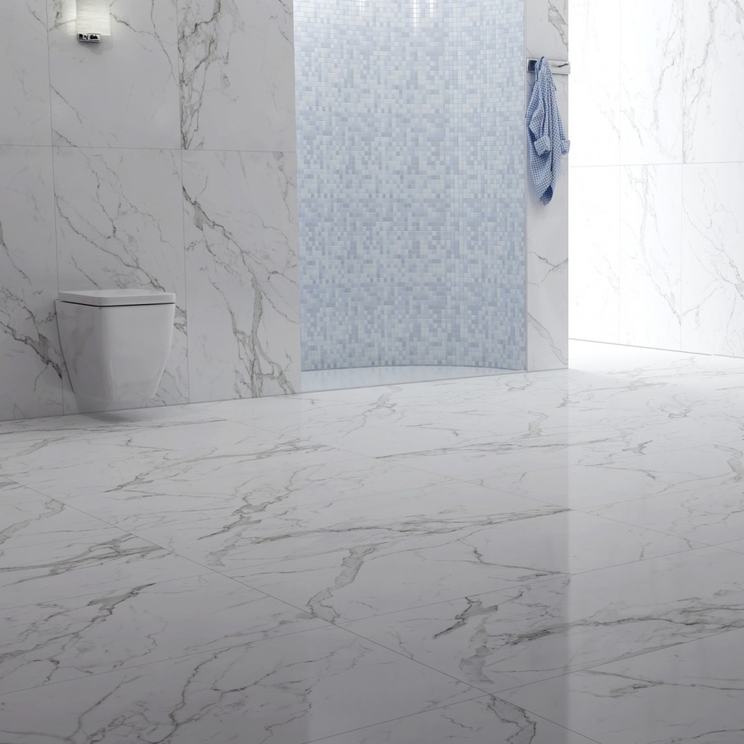 Изображение товара Керамогранит TakCeram Calcateh Gray полированный 59.5x119 см для интерьера и экстерьера