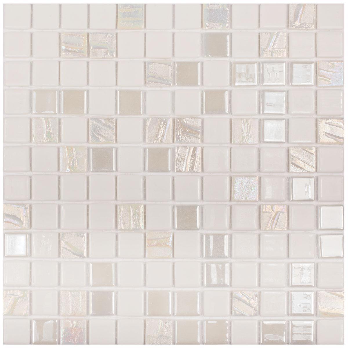 Изображение товара Мозаика Vidrepur Astro Blanco - стеклянная квадратная для интерьера и бассейнов 31x31 см