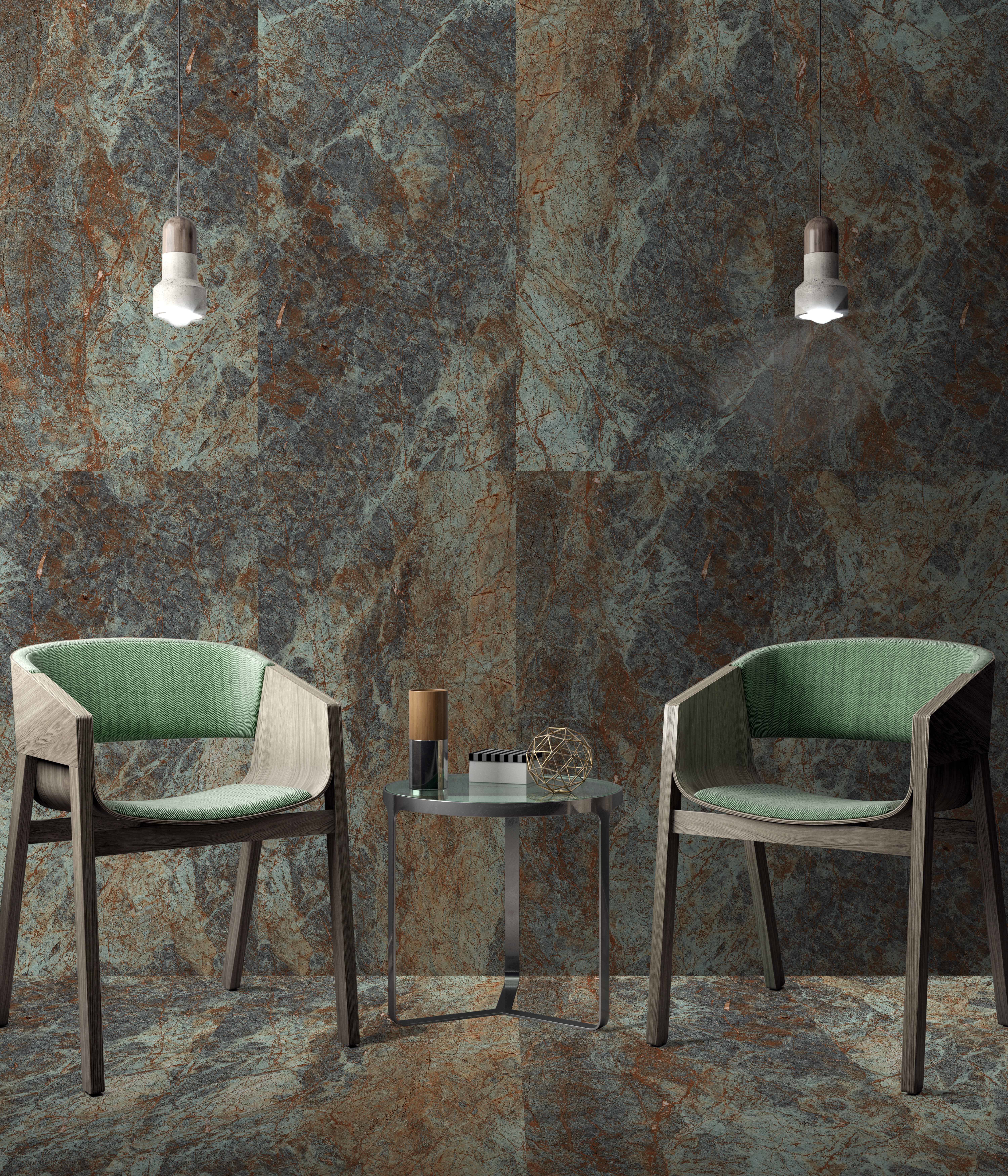 Изображение товара Керамогранит QUA Spring  60x120 см зеленый мраморный антискользящий морозостойкий