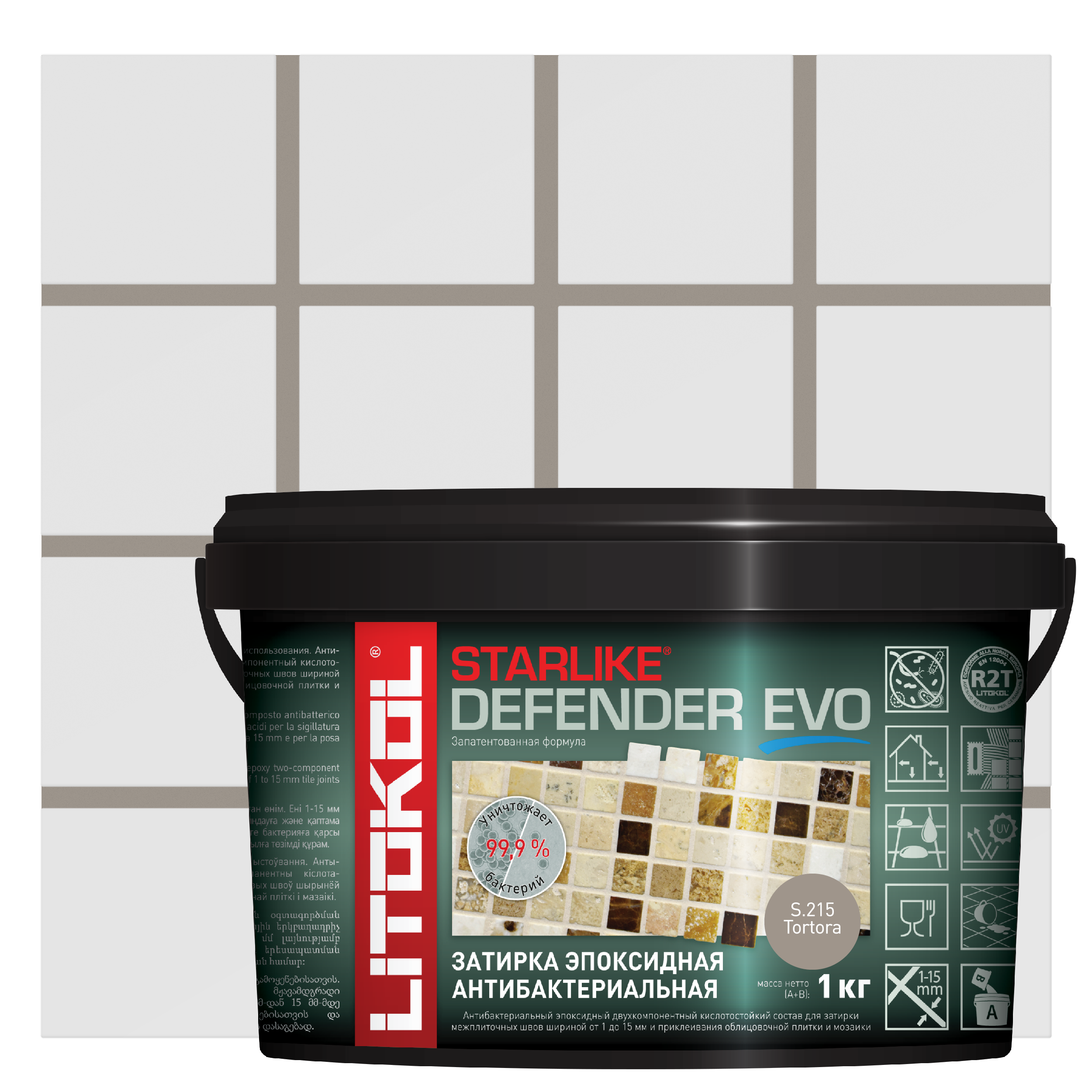 Изображение товара Затирка эпоксидная Litokol Starlike Defender Evo S.215 цвет тортора 1 кг