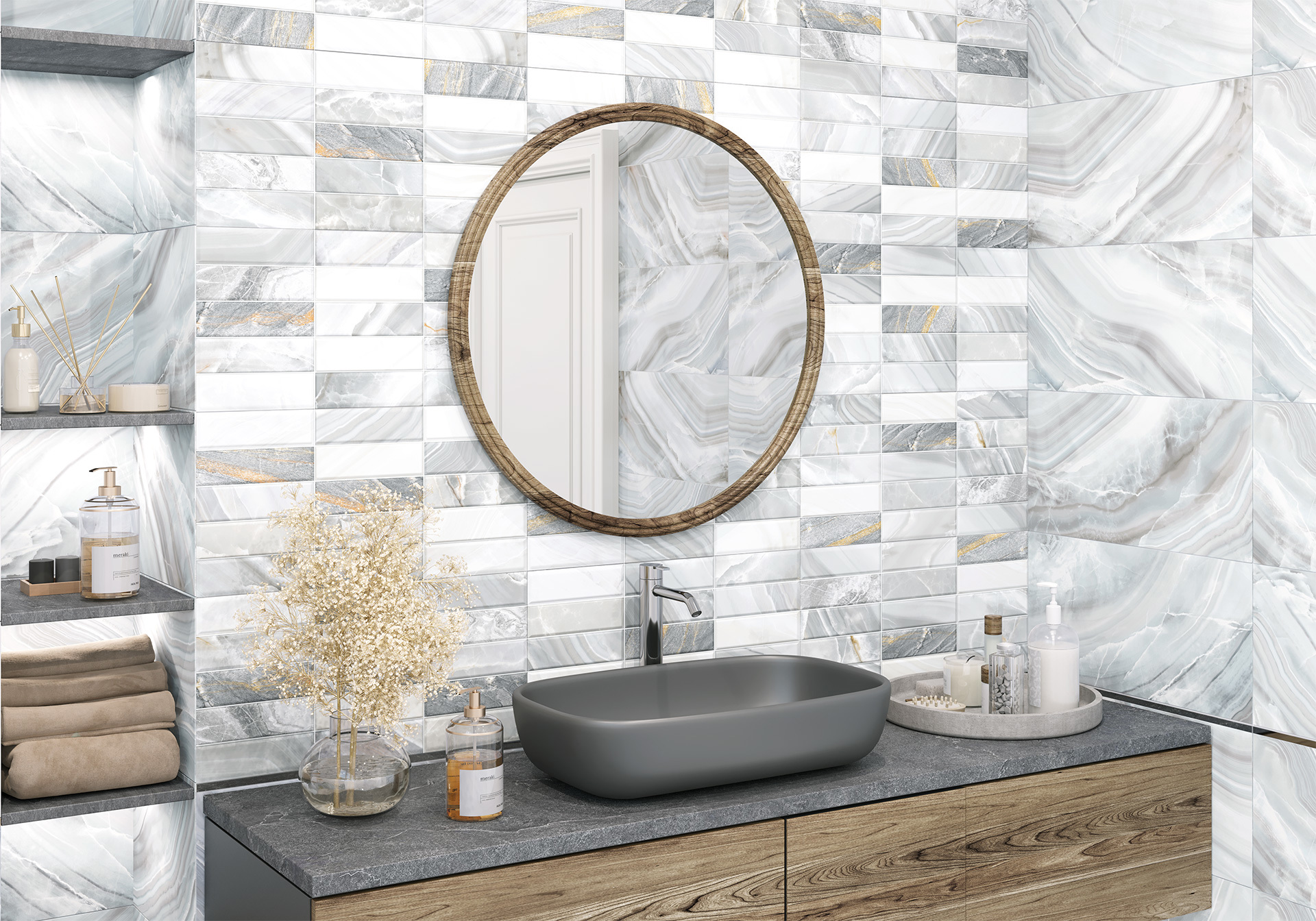 Изображение товара Керамогранит New Trend GP40AMD13L 60x60см серый серебристый 1.8 м² для внутренней и наружной облицо