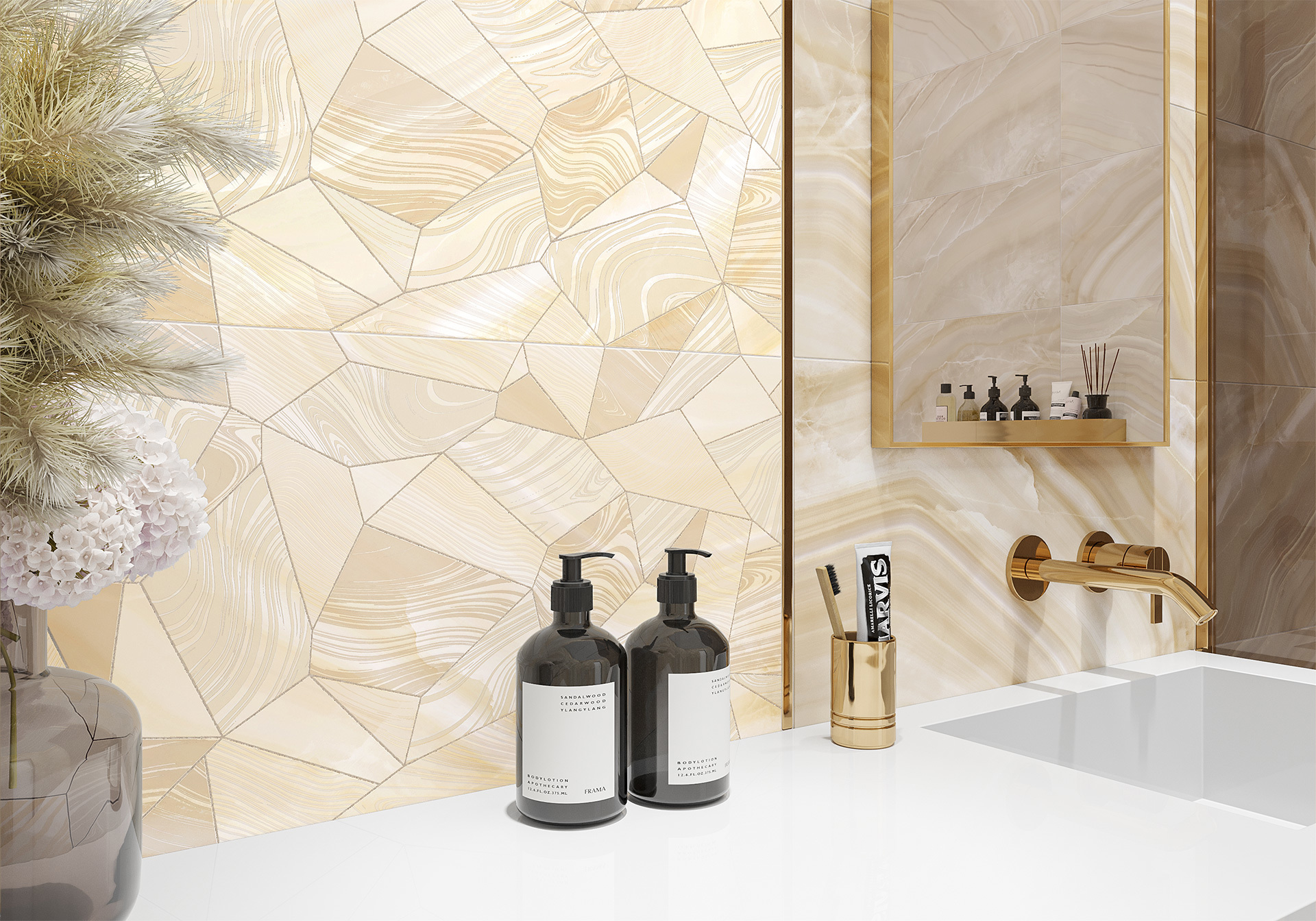 Изображение товара Керамогранит New Trend Venice 60x60 см бежевый глянцевый для пола и стен