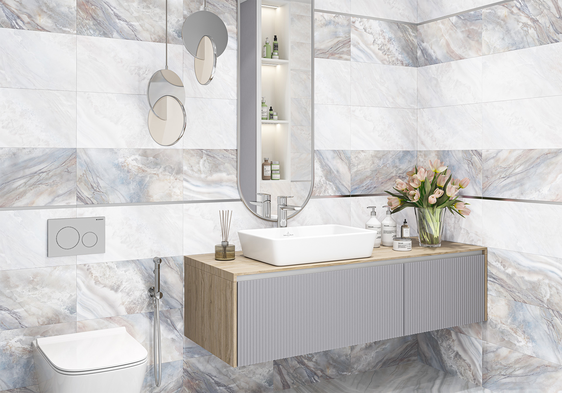 Изображение товара Плитка altacera WT9PAL25 249x500мм 1.25 м² цвет бежево-серый, цена за упаковку