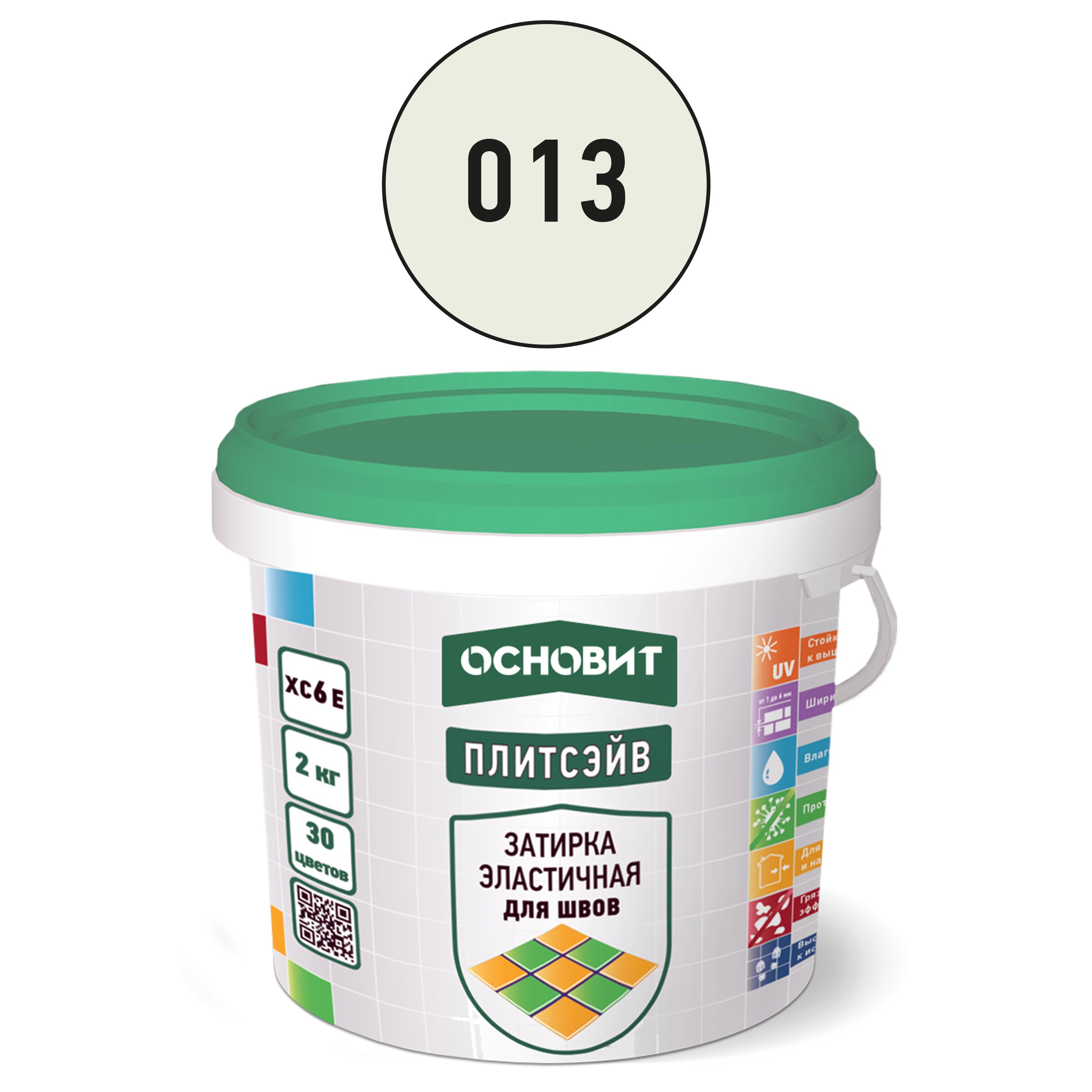 Изображение товара Цементная затирка Основит Плитсэйв XC6 E жасмин 2 кг для плитки