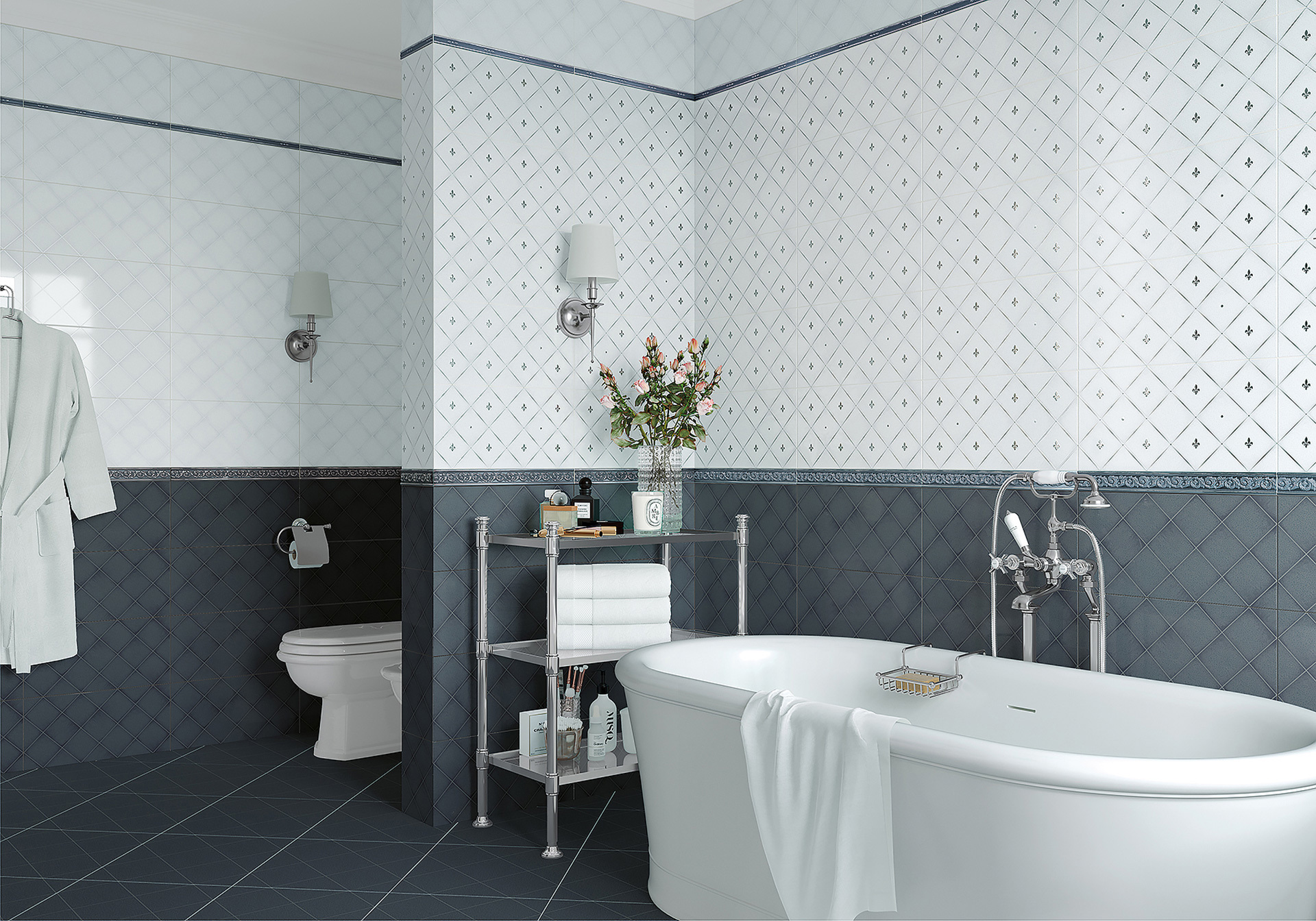 Изображение товара Плитка new trend WT9ADE23 249x500мм зеленая для ванной