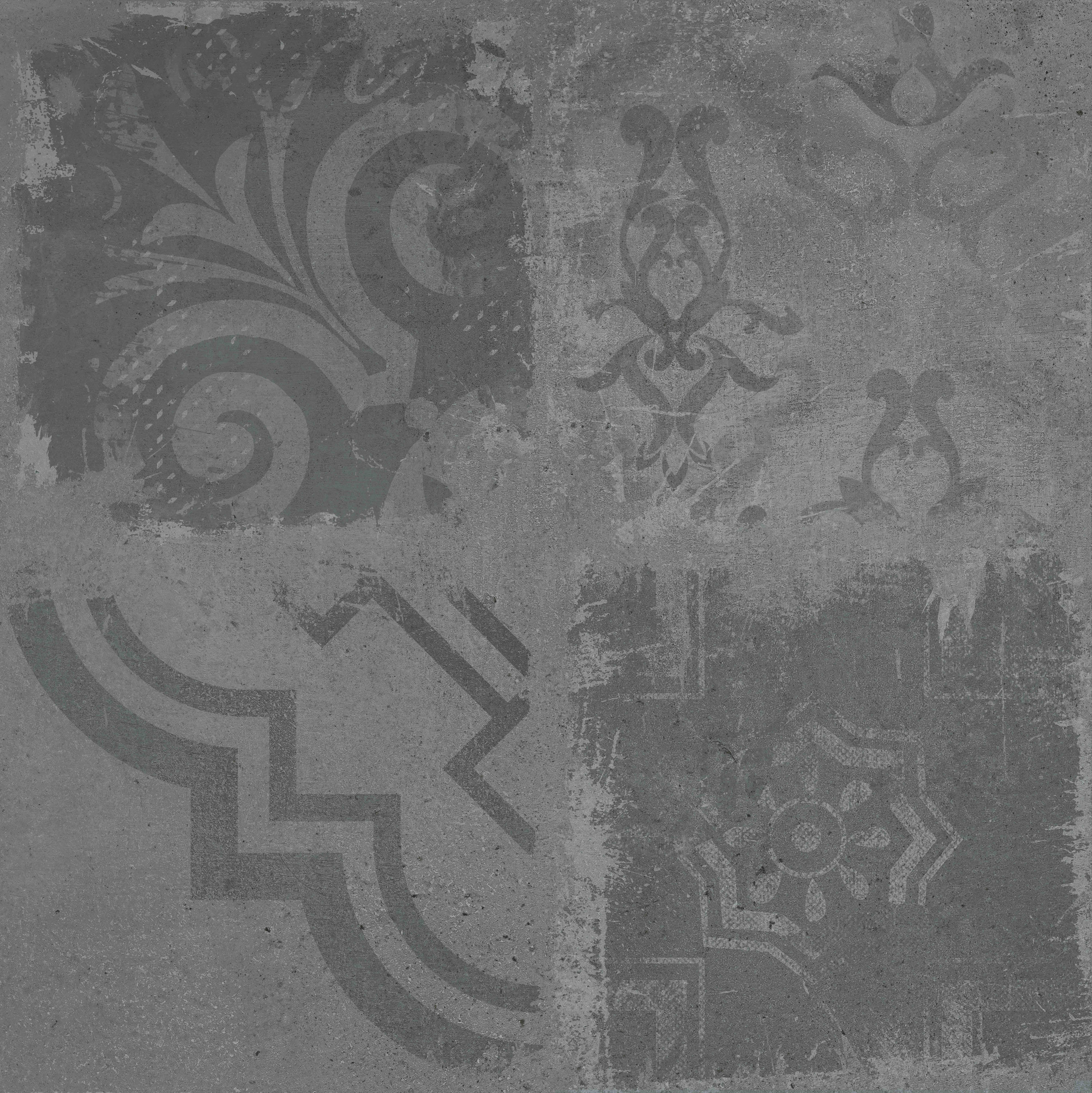 Изображение товара Керамогранит 60x60 см BIEN Bona Dea D.Gray Decofon Rec серый для стен и пола